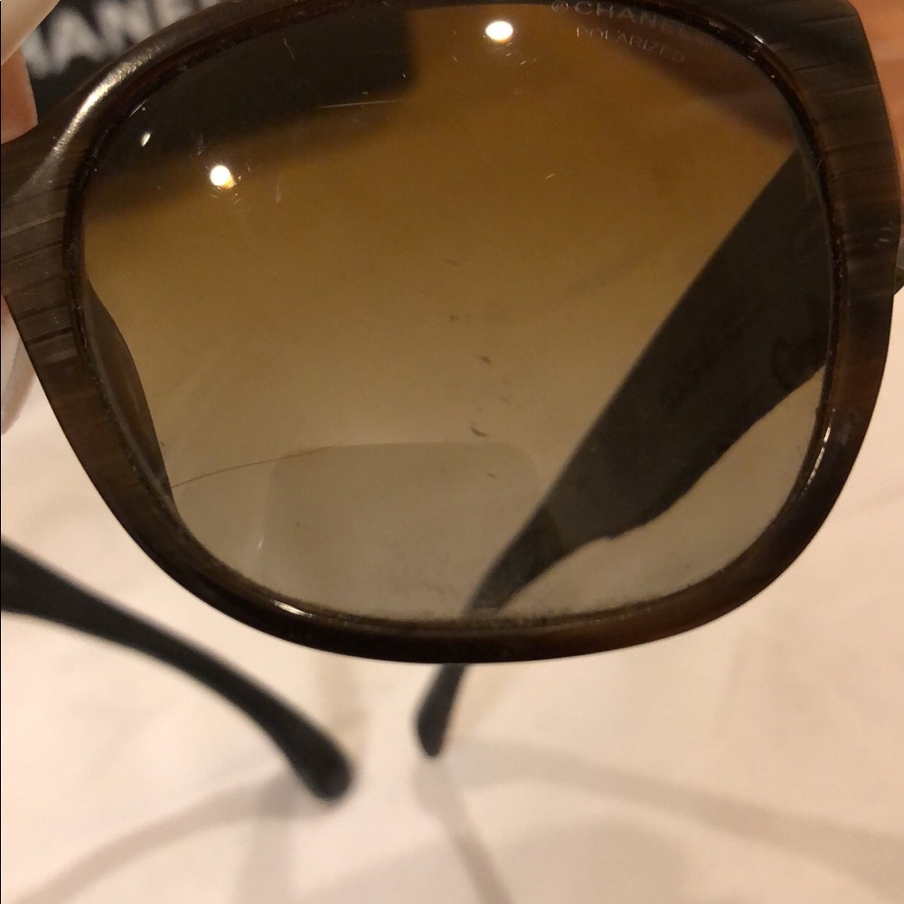 Chanel Brown Tweed Polarized Sunglasses - Picture 5 of 8